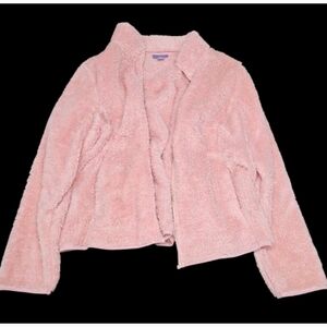 Laura Scott Pink Fleece Jacket Sz 1X, Soft And Warm